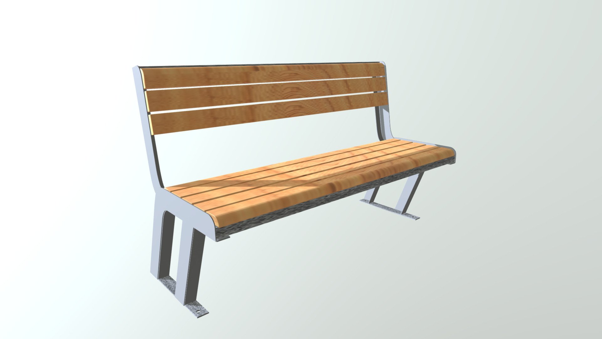 Park Bench - Park Bench - Download Free 3D model by selfie 3D scan (@bevadek) 3d model
