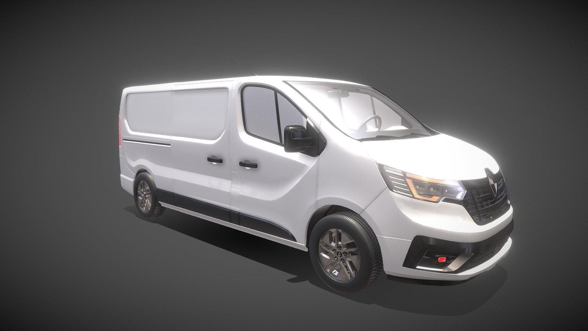 Renault Trafic high detailed 3D model Modeled with Maya, Textured with Substance Painter, Rendered with Blender. Thank you for buying this product. We look forward to continuously dealing with you 3d model