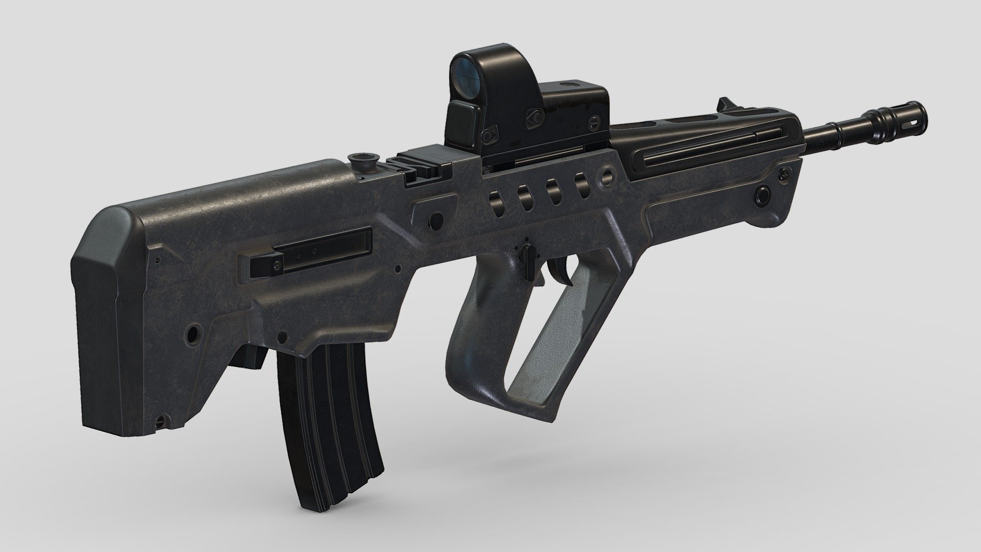 Hi, I'm Frezzy. I am leader of Cgivn studio. We are a team of talented artists working together since 2013.
If you want hire me to do 3d model please touch me at:cgivn.studio Thanks you! - IWI Tavor Bullpup Assault Rifle Low Poly PBR - Buy Royalty Free 3D model by Frezzy3D 3d model