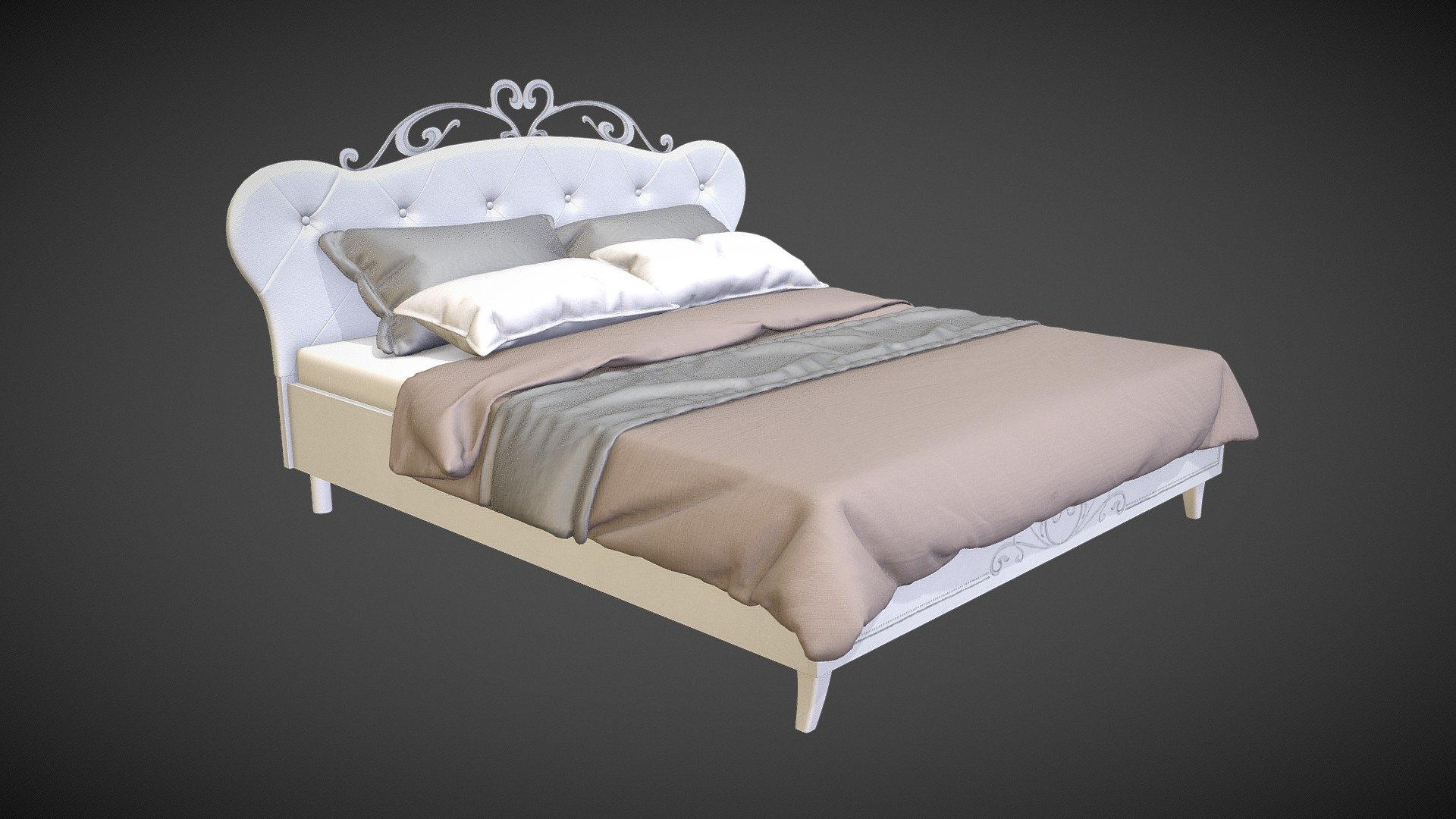 Bed Tejat

File Units are centimeters.

The Models is already scaled to real-life dimensions and is positioned to the center of the coordinate system.

Studio Lights and the environment settings are not included.

Included maps:





Base Color




Roughness




Metallic




Normal




Ambient Occlusion



2 texture sets
Maps resolution: 4096

In case of any questions, please contact us.

Thanks for purchasing 3d model