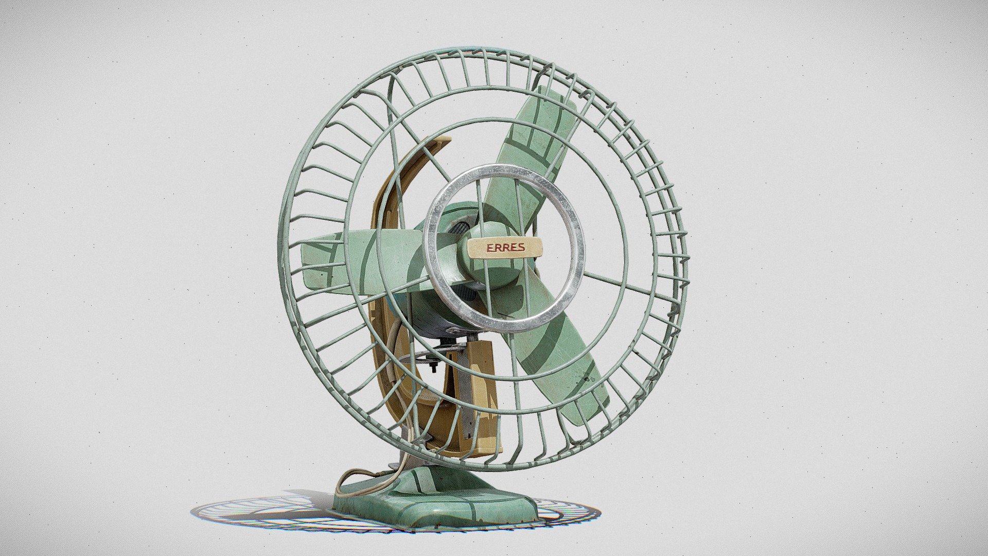 Modeling of the Erres VT41 fan. 
Using 2 sets of 2K textures.

If there is an issue with the model you can contact me at annieshon3@gmail.com! - Retro Desk Fan - Buy Royalty Free 3D model by YJ_ 3d model