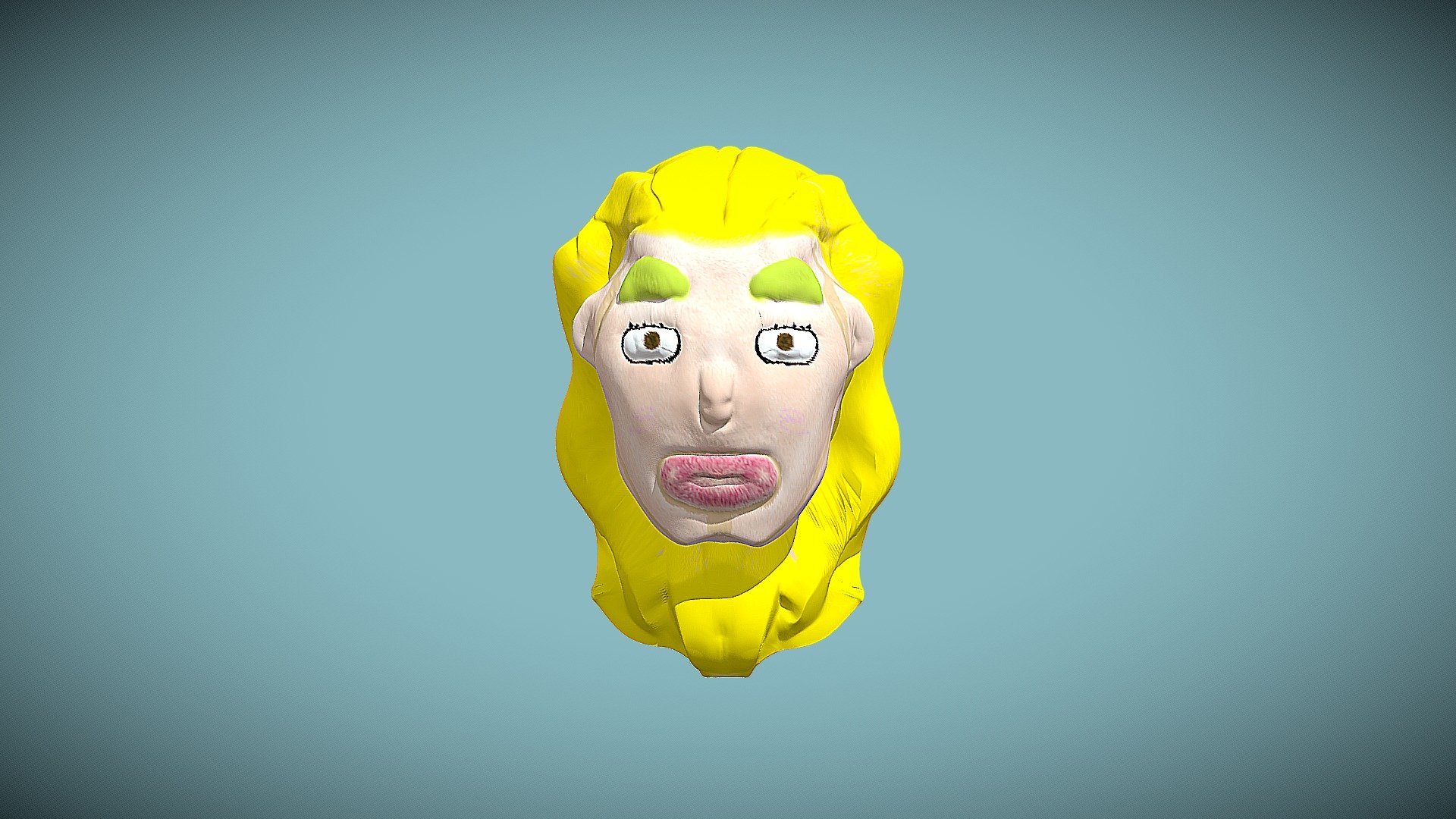 This 3d model is a cartoon character's face. The model itself was made in the sculptgl website as well as the texture. This model is free to download and use in any kind of personal or professional project with no need for any kind of licence or credit 3d model