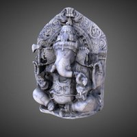 Marble Ganesha Low Poly nandi, hindu, murti, 3dsmax, 3dsmaxpublisher