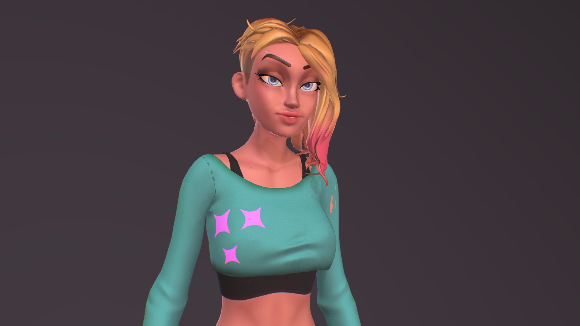 My version of Gwen Stacy in casual wear 3d model