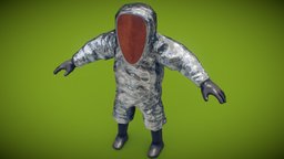 Hazmat Suit suit, soldier, unreal, rig, silver, equipment, ready, vr, ar, 4k, emergency, bio, biohazard, toxic, cleaning, firefighter, hazmat, metallic, containment, radioactive, vrchat, scp, hazzard, character, unity, game, blender, pbr, medical, human, rigged, toxin, backrooms, scba, combineson