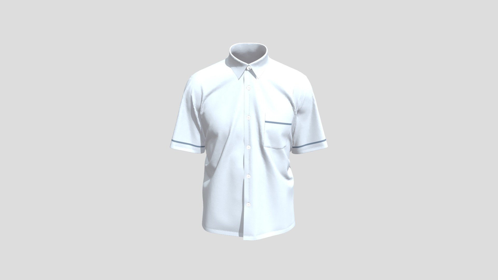 Also attached native .zprj file used to make this model - School Uniform Shirt Male - Buy Royalty Free 3D model by najdmie 3d model
