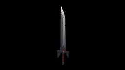 Fantasy Sword-00 blender-3d, low-poly-model, low-poly-blender, handpainted, low-poly, cartoon, sword, fantasy