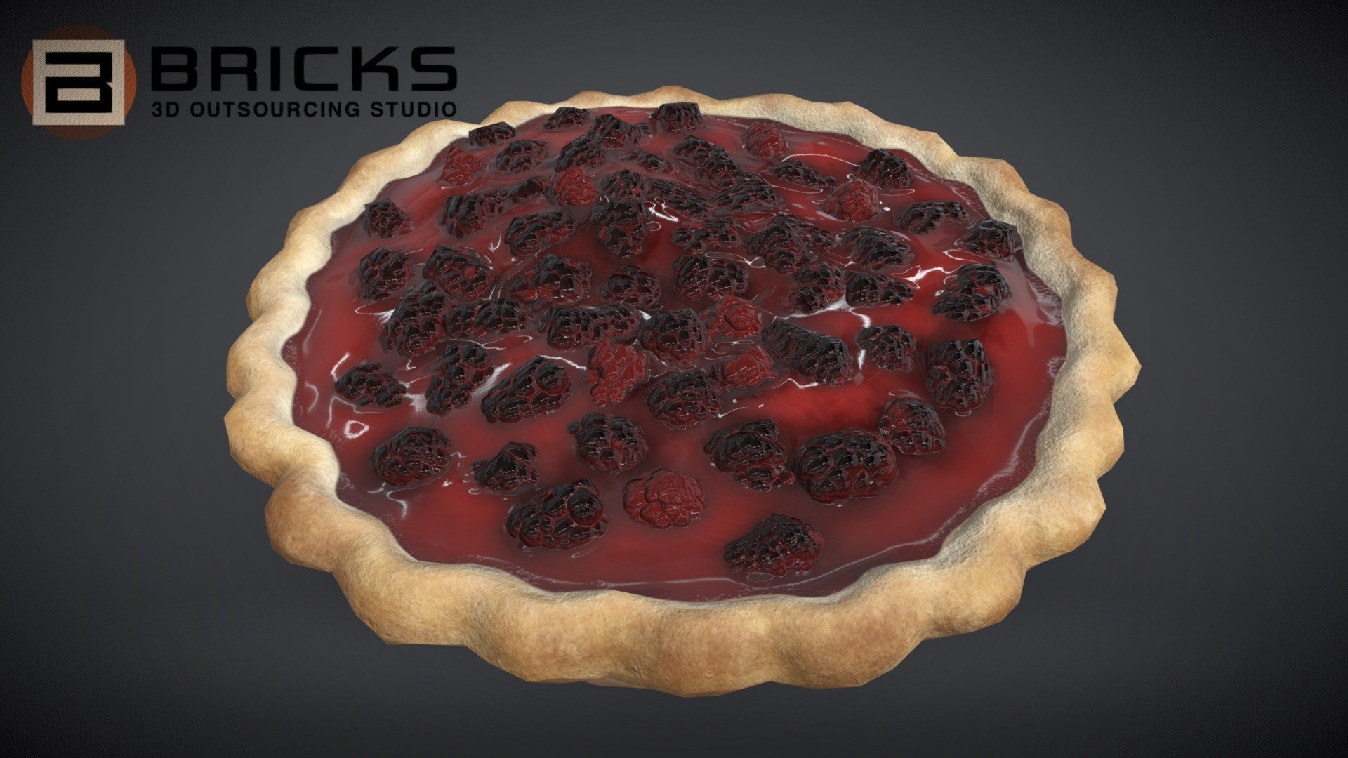 PBR Food Asset:
BlackberryPie
Polycount: 2082
Vertex count: 1043
Texture Size: 2048px x 2048px
Normal: OpenGL

If you need any adjust in file please contact us: team@bricks3dstudio.com

Hire us: tringuyen@bricks3dstudio.com
Here is us: https://www.bricks3dstudio.com/
        https://www.artstation.com/bricksstudio
        https://www.facebook.com/Bricks3dstudio/
        https://www.linkedin.com/in/bricks-studio-b10462252/ - BlackberryPie - Buy Royalty Free 3D model by Bricks Studio (@bricks3dstudio) 3d model