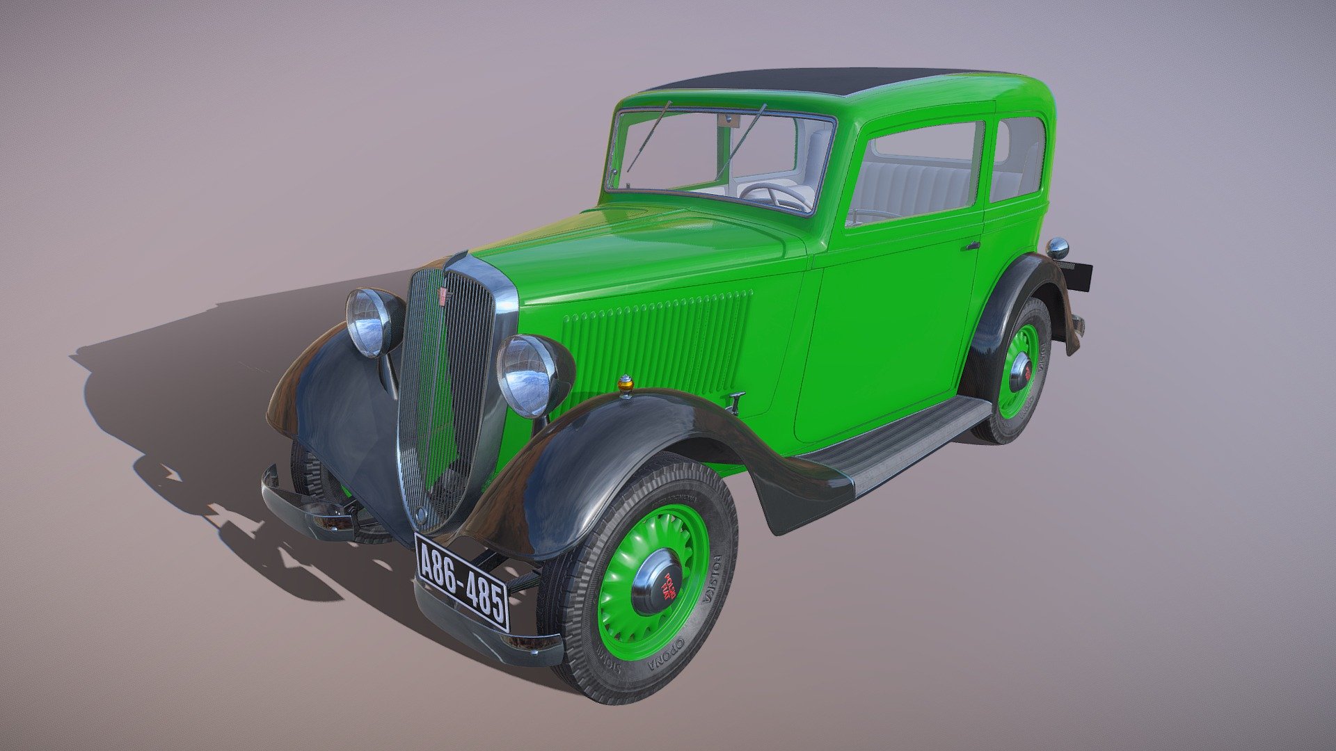A game ready model of Polski Fiat 508. The car was produced in Poland in 1932-1939 on a licence of Italian Fiat.
Creation of the model took me 130 work hours 3d model