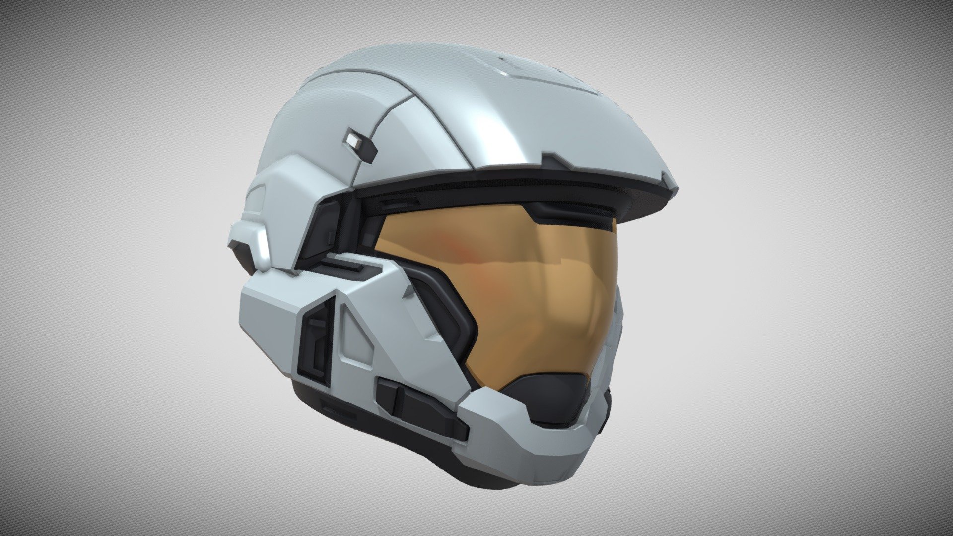 Helmet concept by the talented Isaac Hannaford. 3D modeled by Holiest Mallard (aka Gundam Meister, aka me). Conceived as an optional configuration for Mark V [B] Mjolnir Armor System within the Halo universe around (Halo Reach or Halo Inifinite).

This model is not 3D print compatible. I have not yet UV unwrapped this model.

Tips and donations are welcome! (I do this in what free-time I have T-T ) send to: paypal.me/holiestmallard

Original artwork: https://www.artstation.com/artwork/gRybm

Halo Combat evolved, (as well as its sequels and spin-offs) as related to the source material are property of Microsoft and 343 industries. This model is not for resale on other platforms.

I do not consent to the use of this model in training generative AI 3d model