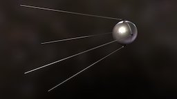Sputnik 1 celestia, spacecraft, earth, 3d, c4d