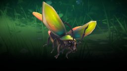 Stylized Firefly insect, rpg, forest, firefly, creepy, mmo, rts, fbx, moba, moth, fireflies, character, handpainted, lowpoly, creature, animation, stylized, fantasy
