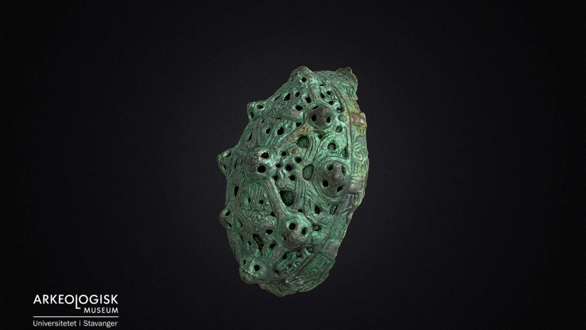 Tortoise brooch in bronze, silver and iron. Found accidentally in a sand roof.
Dated to: 800-1050 A.D.
Found in: Sandve, Sandnes, Rogaland - Norway (1914)
Museums ID: S3718 - Tortoise brooch in bronze, viking age - Download Free 3D model by Arkeologisk Museum - University of Stavanger (@arkeologiskmuseum) 3d model