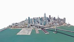 San Francisco,city,scan,map,skyscraper,terrain landscape, skyscraper, map, city, building