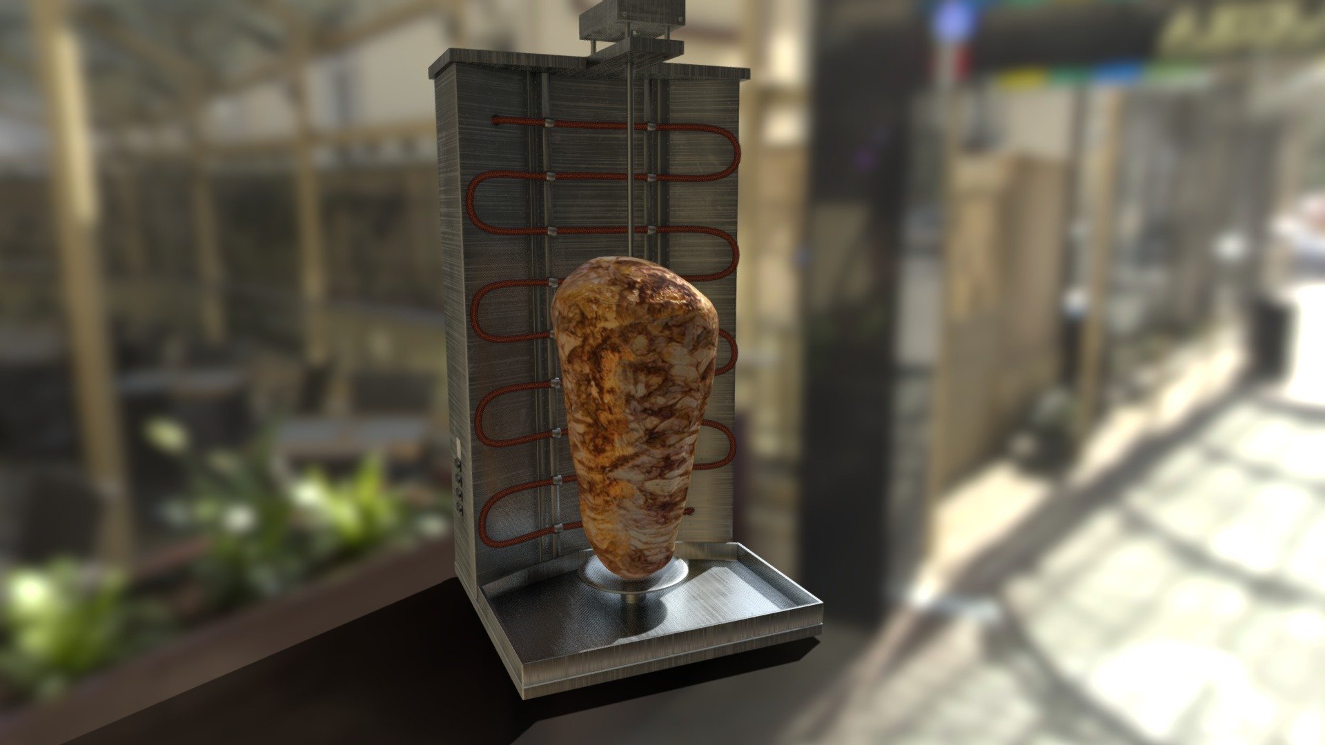 Kebab grill - 3D model by mrTorch 3d model