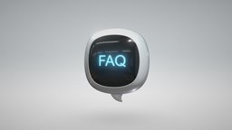 FAQ Bot bot, 3d, faq