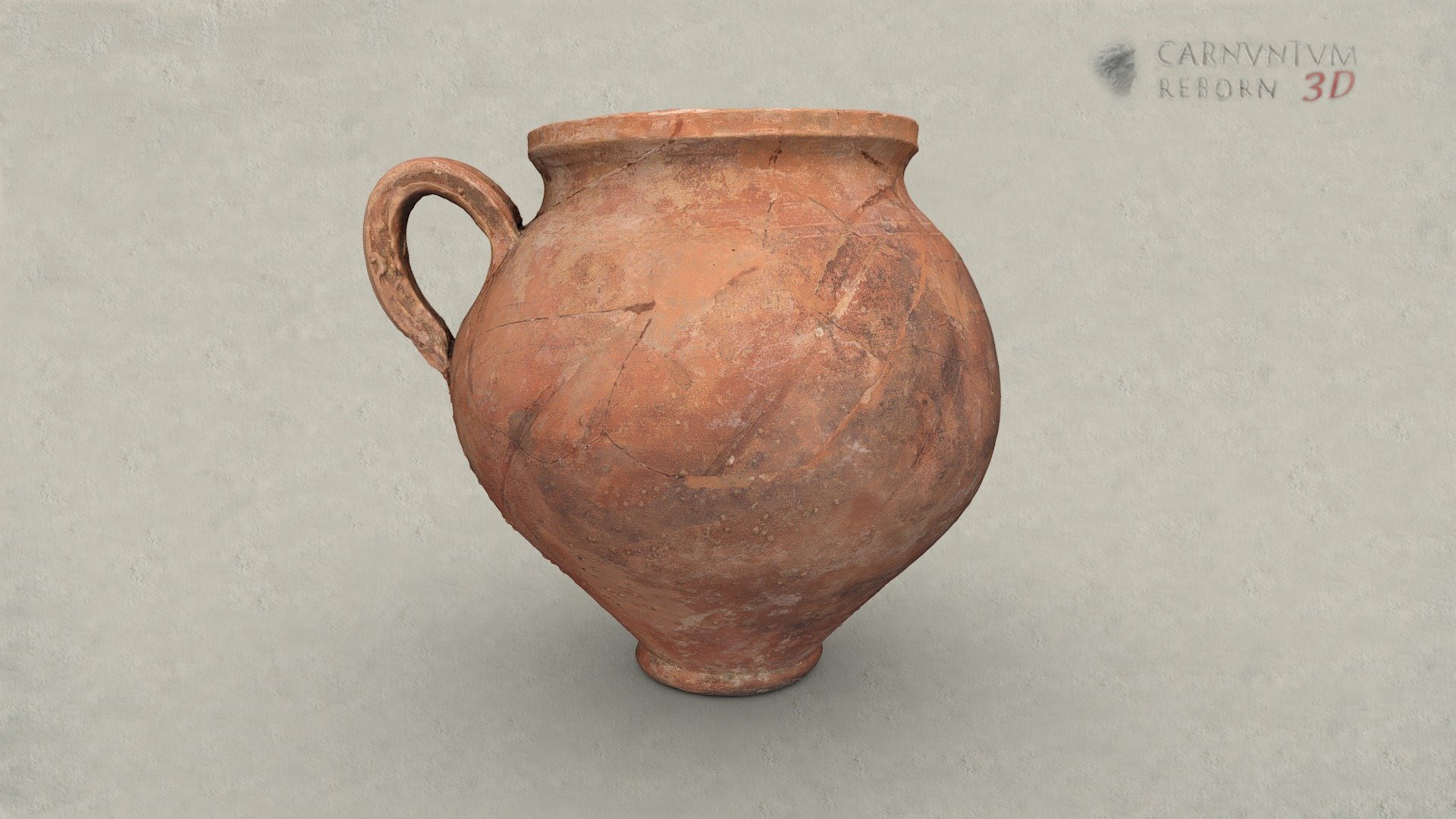 Roman handle cup or jug with light brown colouring. Ceramic; h 11,5 cm; 180-300 AD.

Model: © Landessammlungen Niederösterreich, Niederösterreich 3D - Becher - 3D model by noe-3d.at (@www.noe-3d.at) 3d model