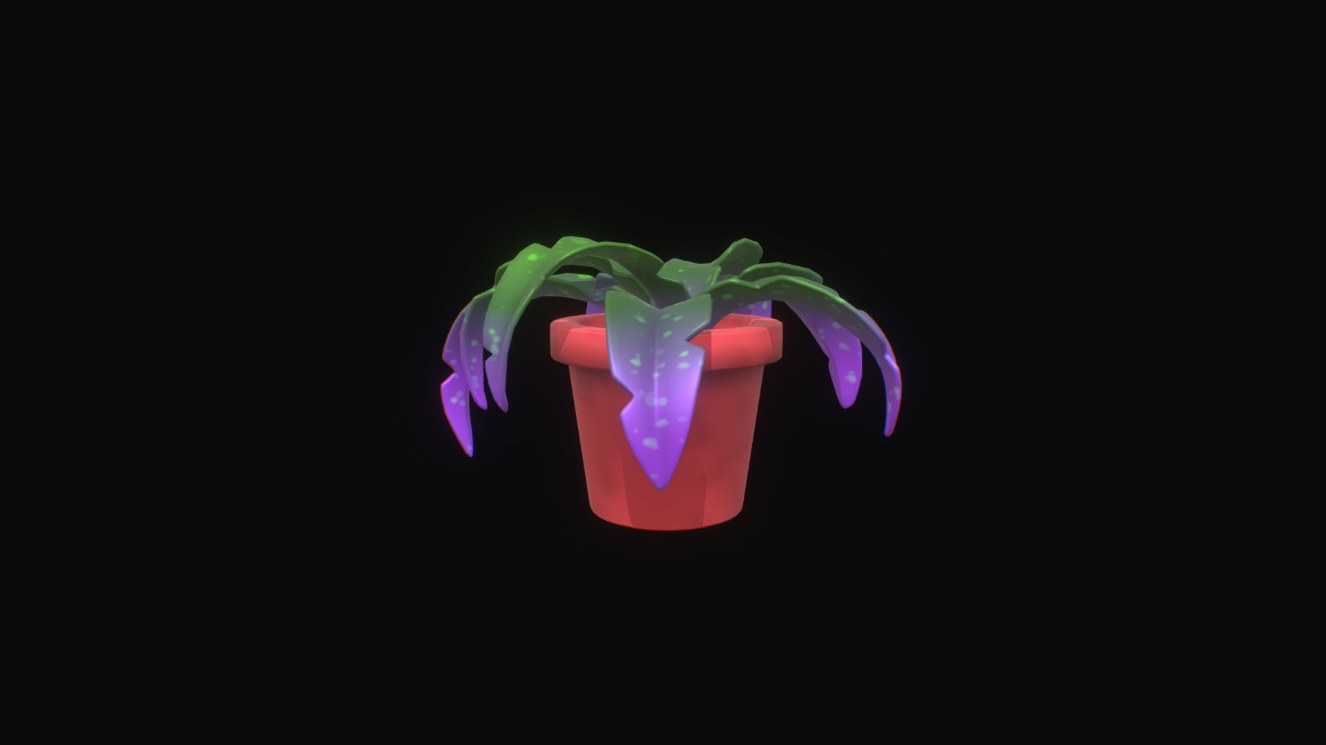 Stylized Alien Plant Pot - 3D model by mookado 3d model