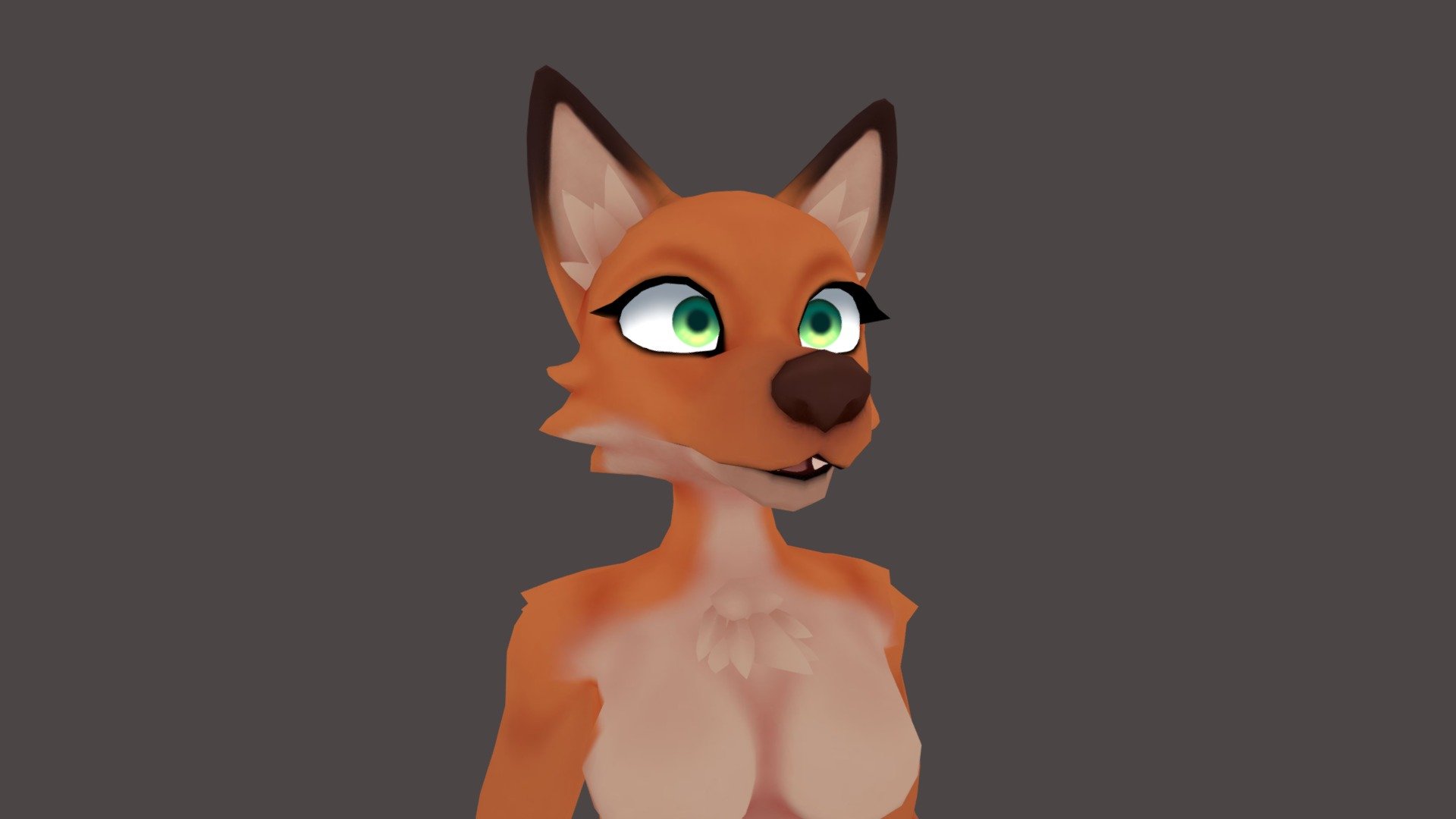 Basic fox model with chest, ear and tail rigged, for purpose of exporting to VR Chat - Fox VR chat - 3D model by Fatguyinspace 3d model
