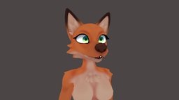 Fox VR chat fox, anthropomorphic, furry, vrchat_avatar