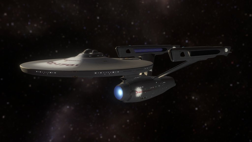 NCC-1701 as seen in Star Trek: The Motion Picture.

This mesh was originally created as a game modification for the PC game, Star Trek Bridge Commander 3d model