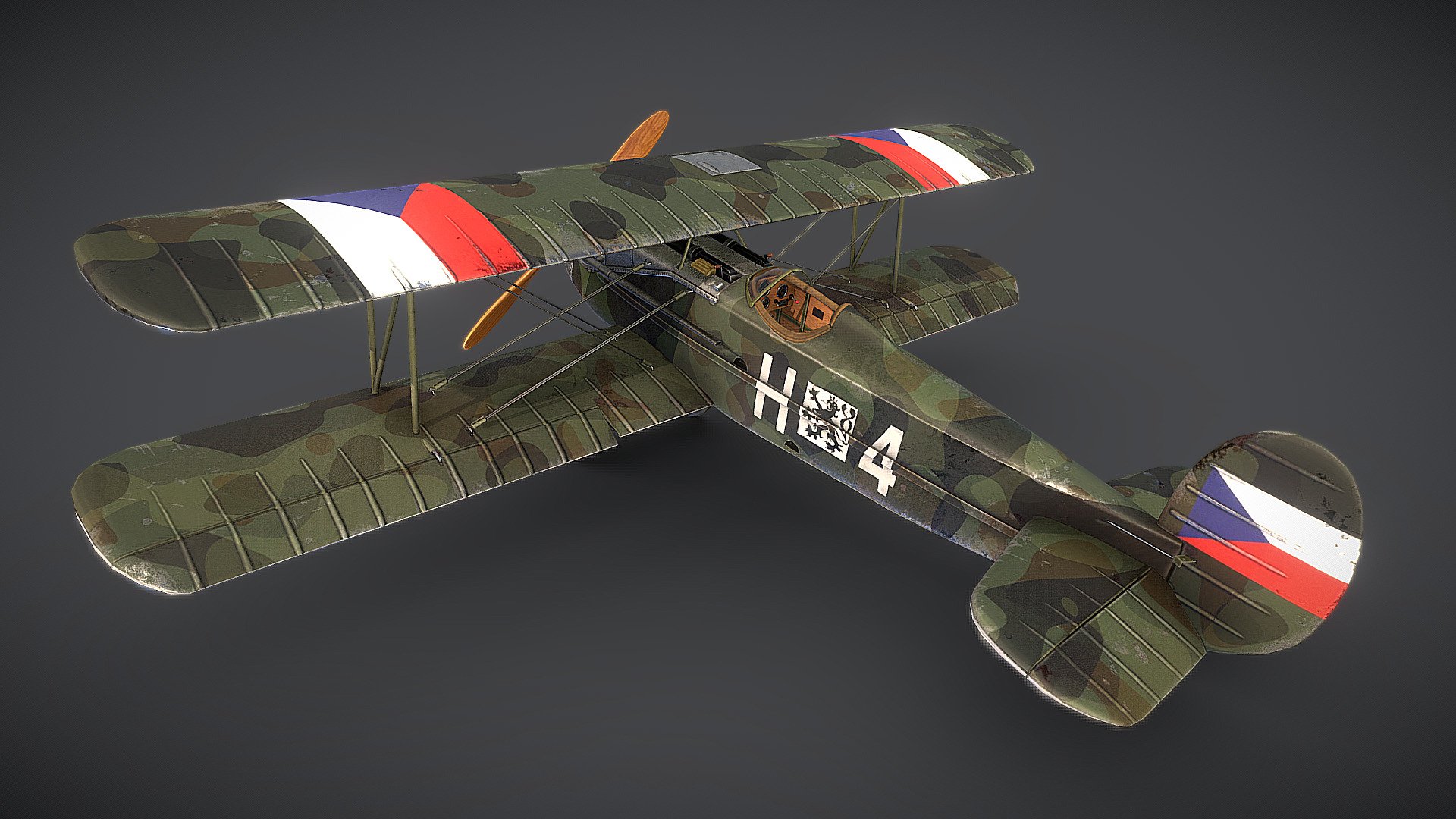 Maya, Substance Painter

The Avia BH-21, first flown in 1925, was a robust biplane that served an important role in securing Czechoslovak national security during the period between World War I and World War II. As well as being a competent fighter, it was also an accomplished racer, winning several air races in 1925.  - Avia BH-21 - Buy Royalty Free 3D model by Václav Pleticha (@klidas8) 3d model