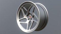 3D Vossen LC104T wheel, rim, vossen, blender, 3dmodel