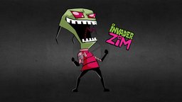 Invader ZIM Lowpoly cute, zim, alien, cartoon, lowpoly, stylized