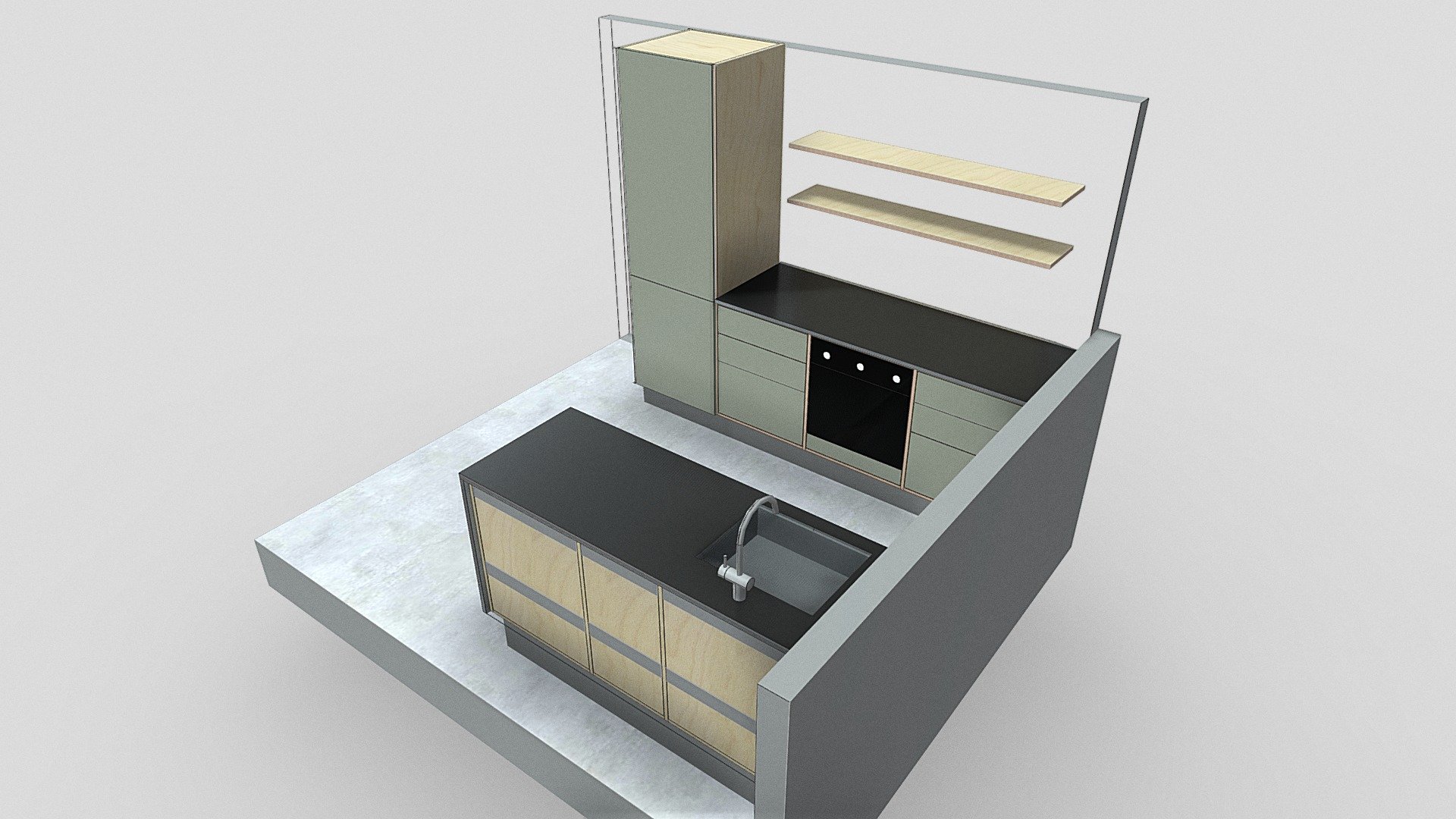 KLE_Office_kitchen_02 - 3D model by stykka.com 3d model