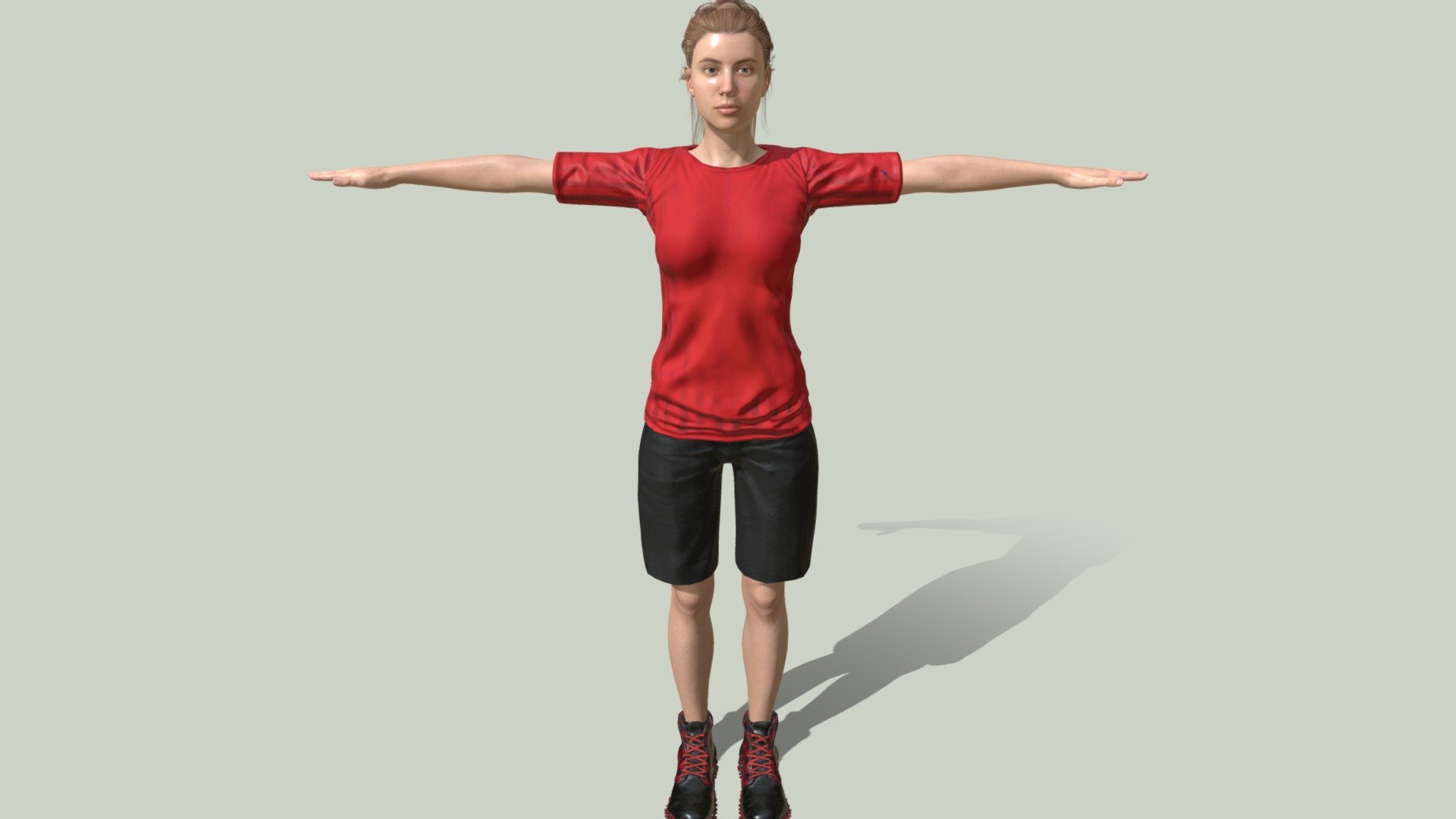 Female Player with her uniform ready for play - 3d Model character creator - Female Player - 3D model by RiverofCreative 3d model
