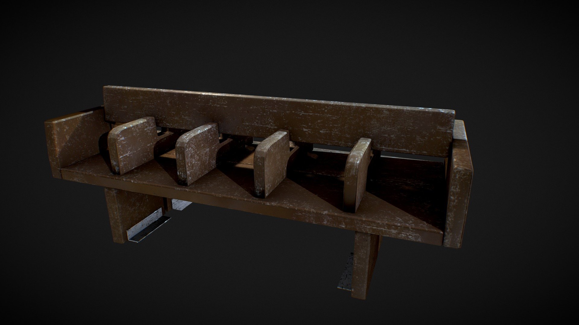 Game-ready bench (3 280 tris) from NYC Subway - NYC Subway - Bench - Buy Royalty Free 3D model by Nathan Lavagne (@Lavagnou) 3d model