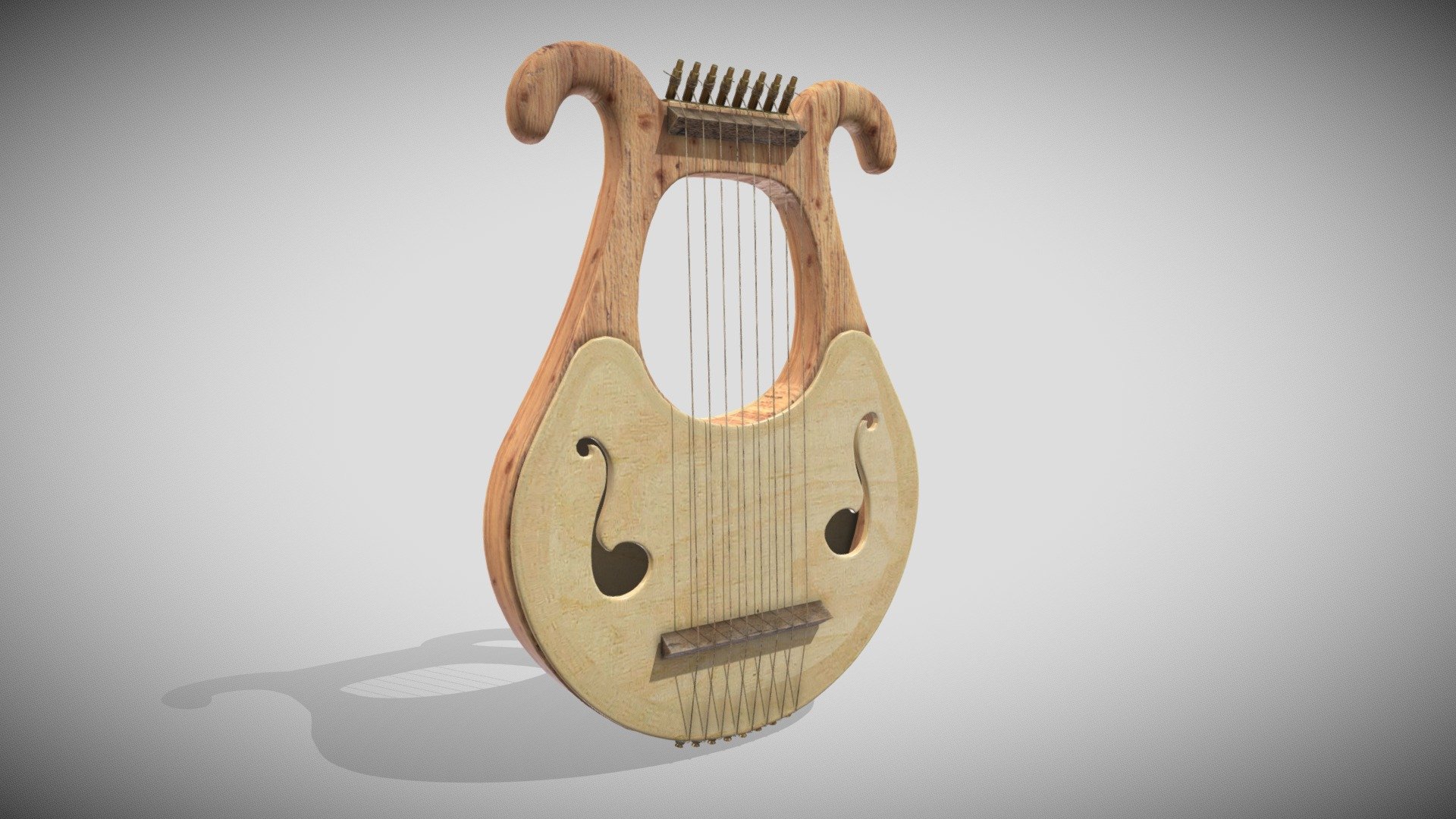 One Material 4k PBR Metalness - Harp - Celty - Buy Royalty Free 3D model by Francesco Coldesina (@topfrank2013) 3d model