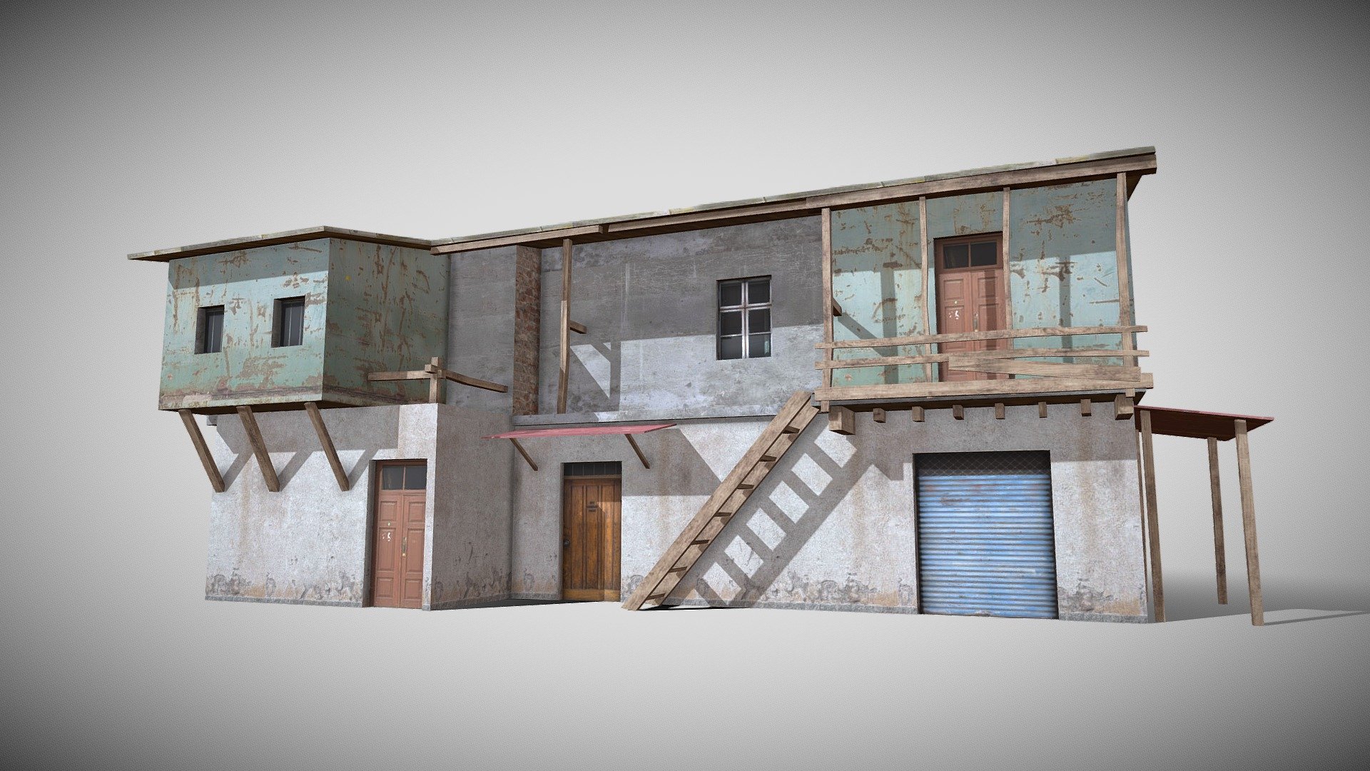 Game Ready 3D Old House /slum Native file format 3Ds max 2022 Other formats Blender 4.0 ,FBX, OBJ, All formats include materials &amp; textures

Polygons- 685   Vertices-803

Materials &amp; textures. 1 Diffuse Map 2048x2048 - Slum X10 - Buy Royalty Free 3D model by 3DRK (@3DRK98) 3d model