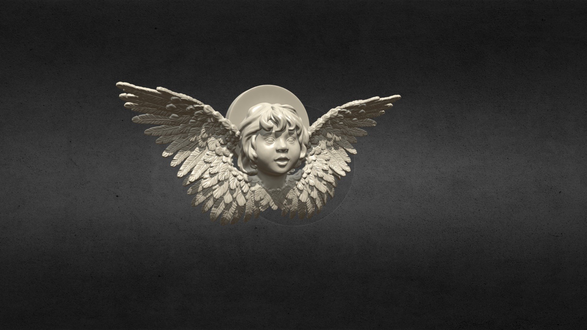 Cherub Angel 3D print model

High poly cherub.

File contains one mesh object. 
Meters was used us measure units. It is about 6 cm in height.

File names contains suffixes _HR for high resolution and _LR for low resolution. For HR files there is 820500 faces and for _LR 63178 faces.

Native format is .blend 3d model