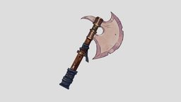 Handpainted axe b3d, substance, handpainted, lowpoly, handpainted-lowpoly