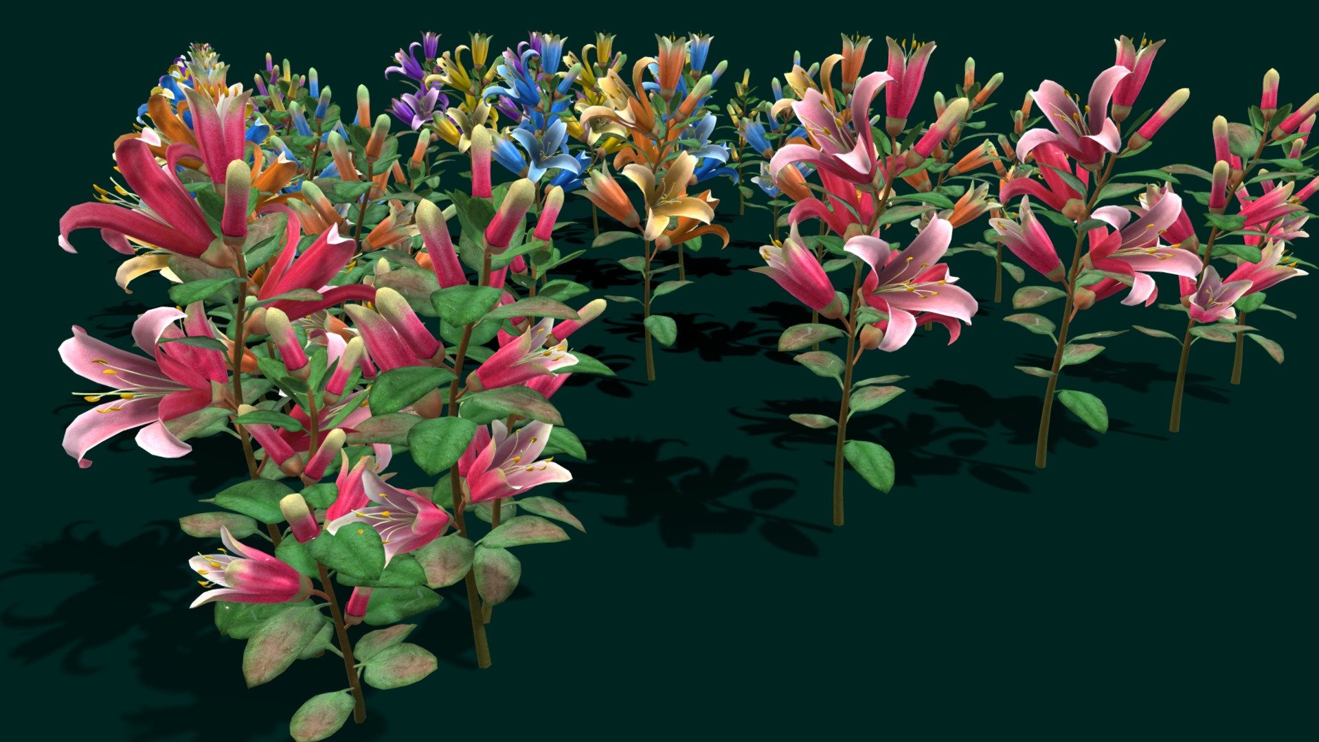 HIGH QUALITY Flower optimized for Unity game engine!
Mobile Optimize Scene
This is model 3D Flower Correa Reflexa in the Big Pack (Cartoon Flower Colections) with over 5 types color!
All objects are ready to use in your visualizations.
- 1024x1024, texture maps
- Poly Count : Average 405435polys,760580 tris,394740 Verts - Flower Correa Reflexa - Buy Royalty Free 3D model by vustudios 3d model