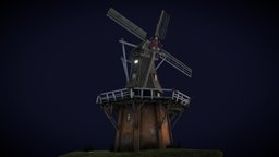 Old_Windmill_Venemansmolen_2.0 windmill, xyz, xyz-school, texturing, lowpoly, draftpunk, draftpunk-2