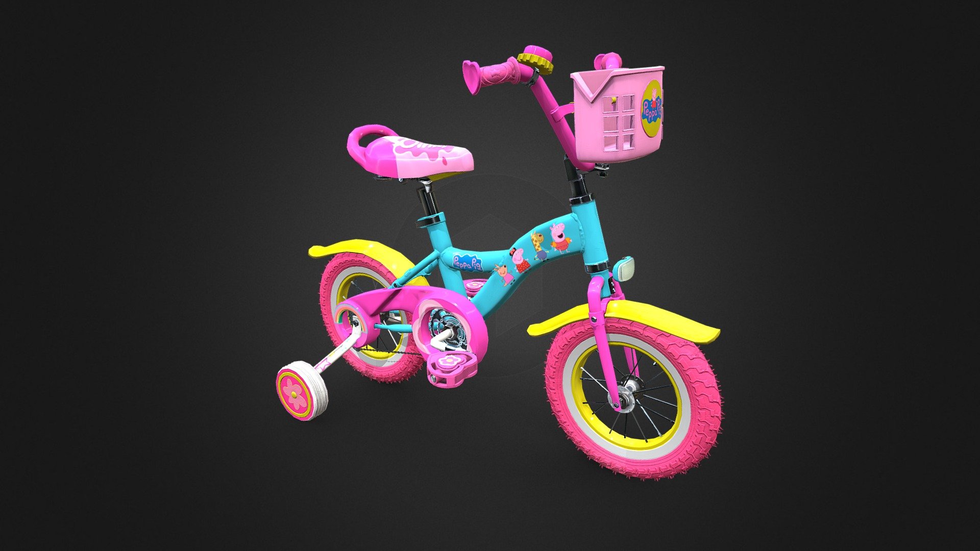 Sculpt : ZBrush 

Retopology : 3D-Coat

Unwrapping : RizomUV

Baking : Substance Painter

PBR : Substance Painter

Stickers : Photoshop

Smoothing : 3DS Max - Kid's Training Bike - 3D model by hansolocambo 3d model