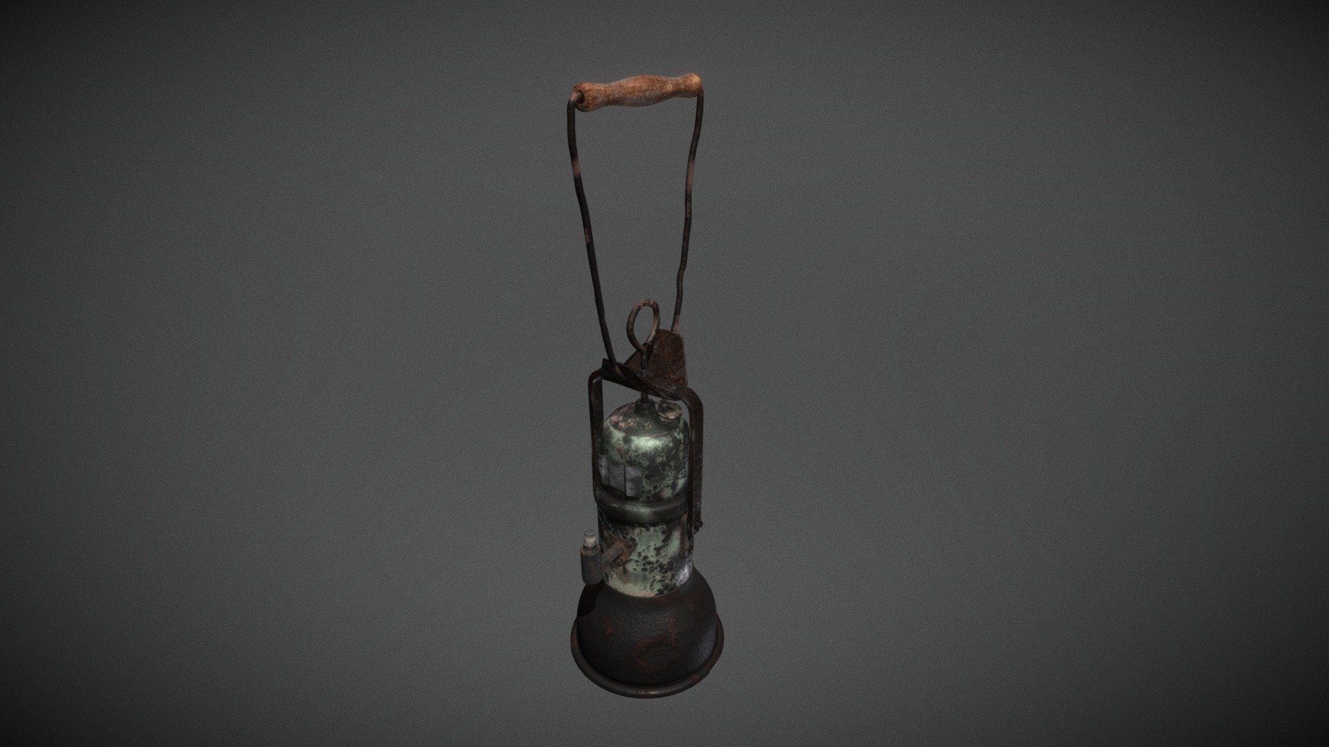 It's an old karbid lamp from the early last century.  The cavers (speleologists) used this tipes of lamps. One of my colleague is a caver and archeologist. She collect antique stuff especially caver equipments.  I could take some reference image.  So I modelld it after a real lamp 3d model