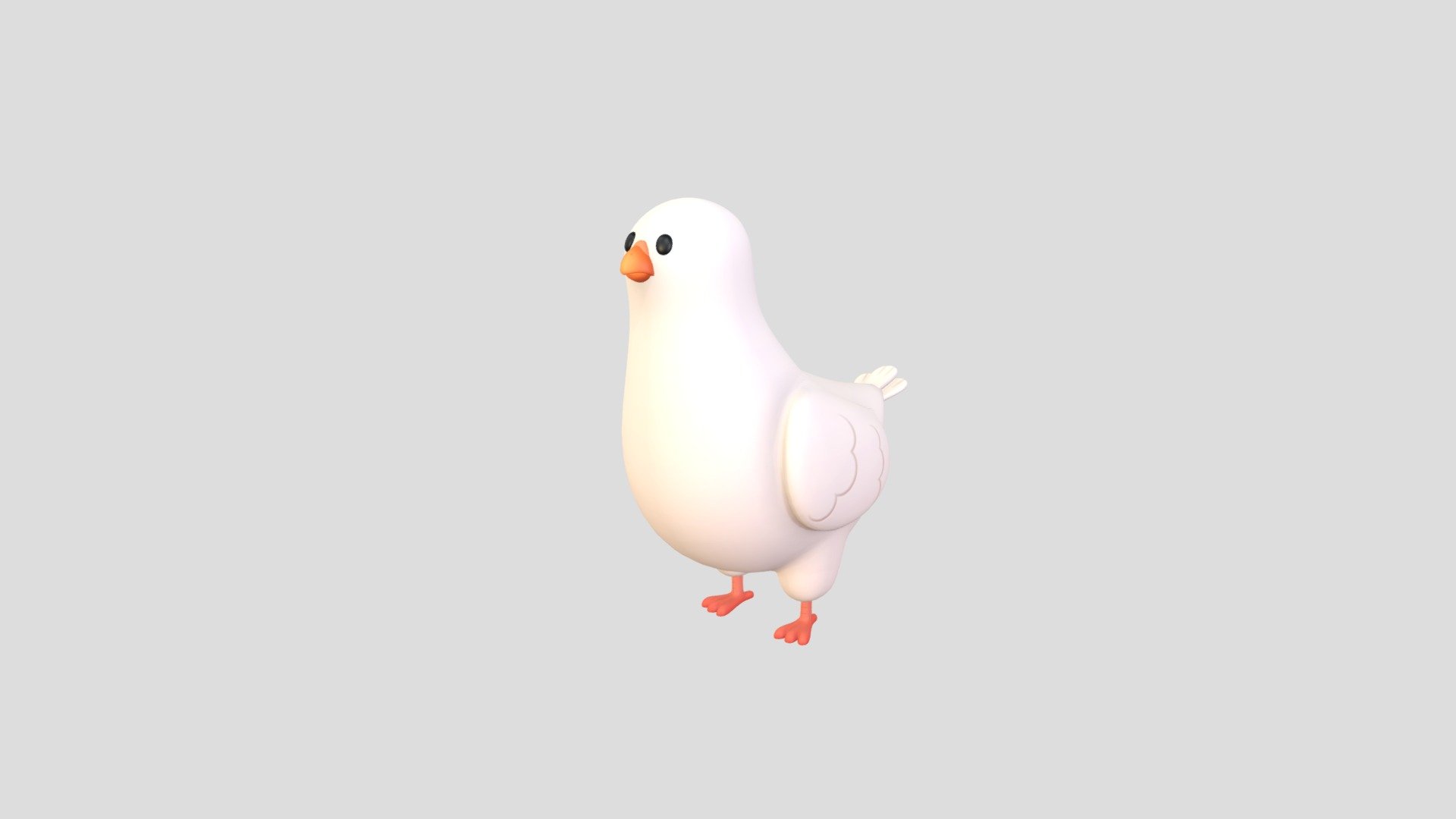 Dove character 3d model.      
    


File Format      
 
- 3ds max 2024  
 
- FBX  
 
- OBJ  
    


Clean topology    

No Rig                          

Non-overlapping unwrapped UVs        
 


PNG texture               

2048x2048                


- Base Color                        

- Normal                            

- Roughness                         



2,200 polygons                          

2,290 vertexs                          
 - Character279 Dove - Buy Royalty Free 3D model by BaluCG 3d model