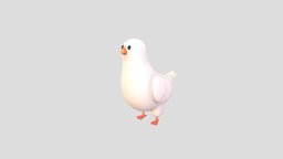 Character279 Dove toon, cute, bird, white, stand, mascot, dove, character, cartoon, fly, animal