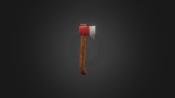 Stylized Axe sylized, weapon, handpainted, lowpoly, low, axe, wood