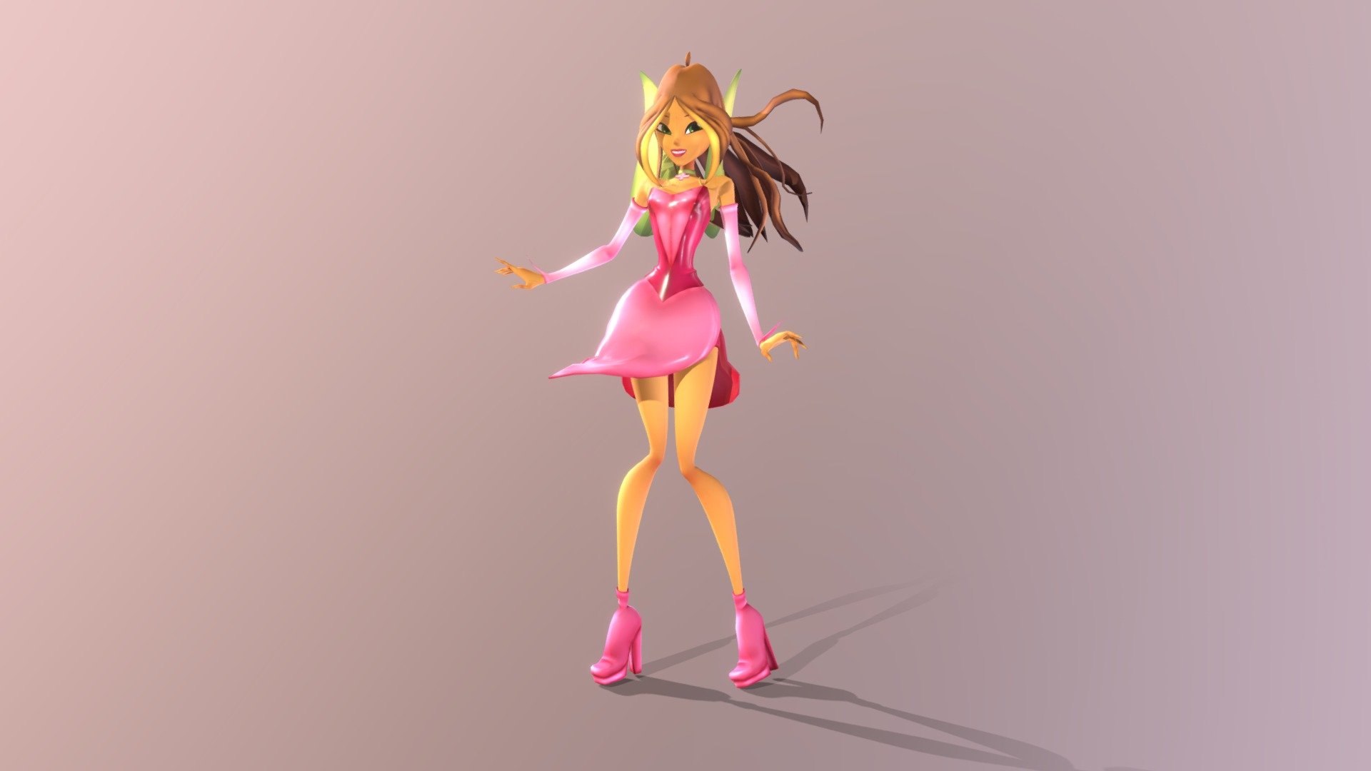 Please change to HD Textures!
A Model of Flora from Winx Club I made for use in MMD AnimationSoftware~

The download can be foundon my DeviantArt.

Please make sure if you plan to use her, to read and follow the rules. This is a free download and all I want in return.

Original Model: Apps Ministry LLC

Model Rip: 0-0-alice-0-0

Flora modeling: McChipy

Pmx editing: McChipy - Flora (Magic Winx) - 3D model by McChipy 3d model