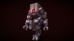 BlockBench " military tactical robot" boss, tactical, blockbench, minecraft, military, robot