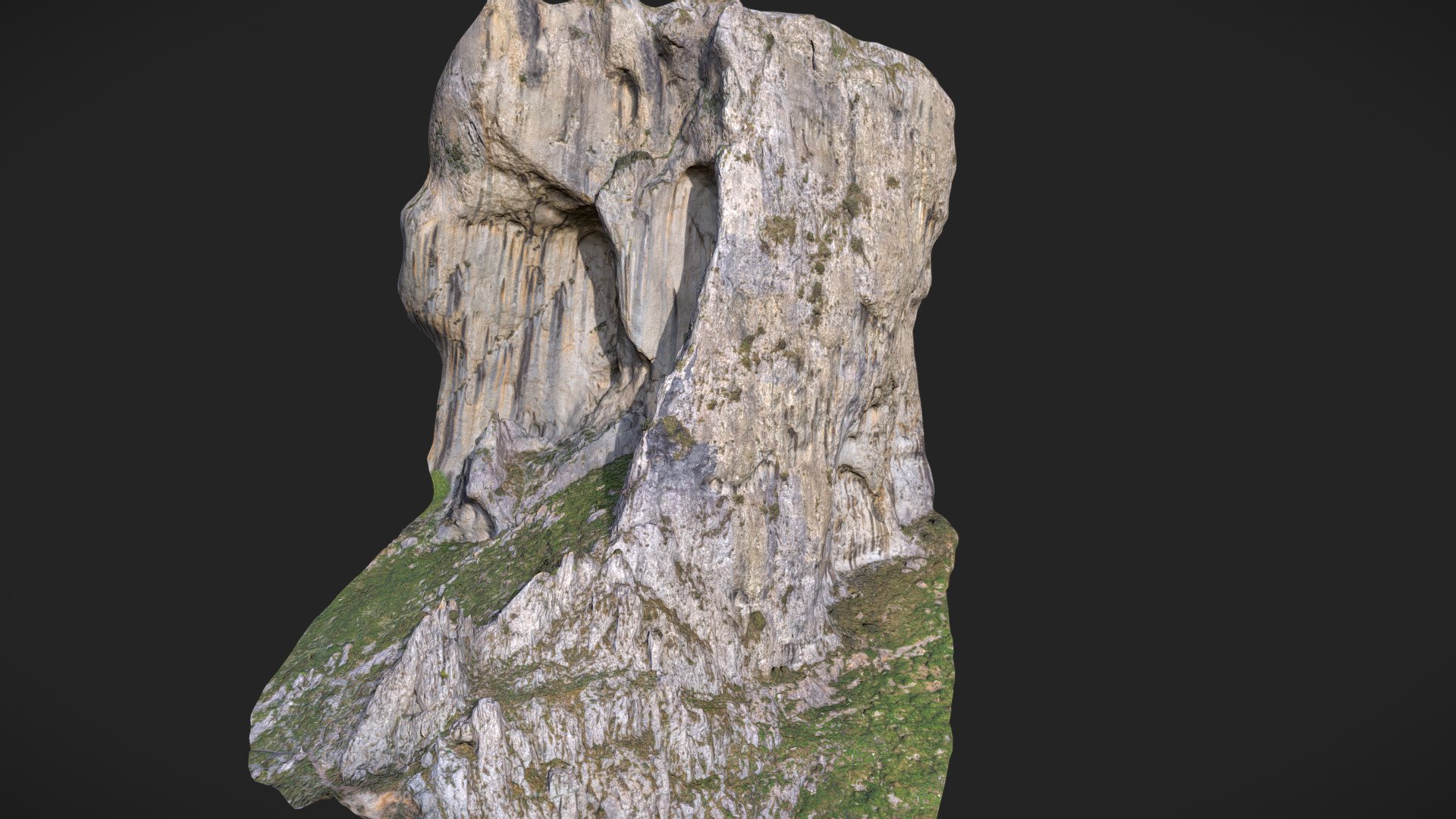 Captured in neutral lighting conditions. Feel free to rotate the lights.

Mountain cliff scan with 8K PBR textures: 


Albedo
Normal
Roughness
Displacement
Ambient Occlusion
Vegetation Scatter Mask

Rendered in Cycles with displacement + adaptive subdivions + vegetation:


Additional Files contain:


blender source file + packed textures
.fbx
.obj
textures 8k

Please let me know if something is not working as it should 3d model