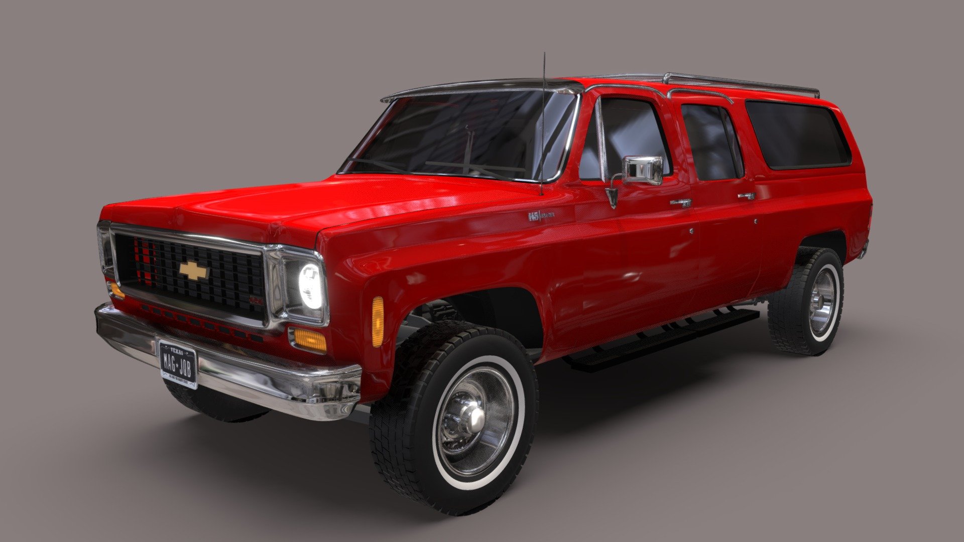 1979 Chevrolet Suburban. Made in Blender.
All pieces have been subdivided and smoothed 3d model