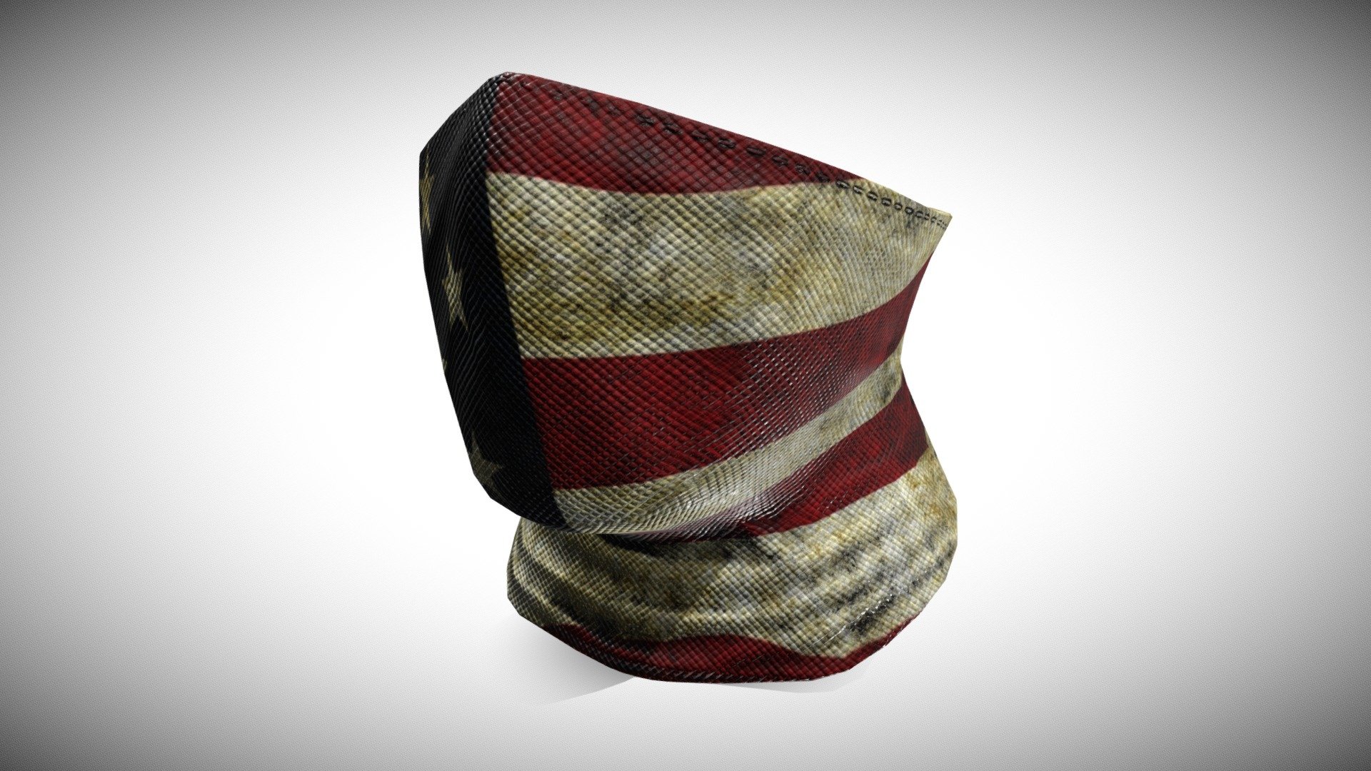 Half face mask, Balaclava with USA flag. Game ready.

Lowpoly 3D Model. High quality Textures 2048x2048 3d model