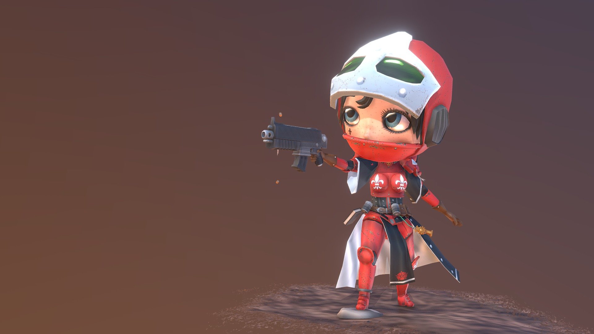 A pet project of mine; I've recently gotten into Warhammer 40K with the release of the Sisters of Battle (Adepta Sororitas) - This is my take on a chibi-version of a Sister from the Order of the Bloody Rose, Sister Anira.

Done in Autodesk Maya and textured (hand-painted) in Adobe Photoshop 3d model