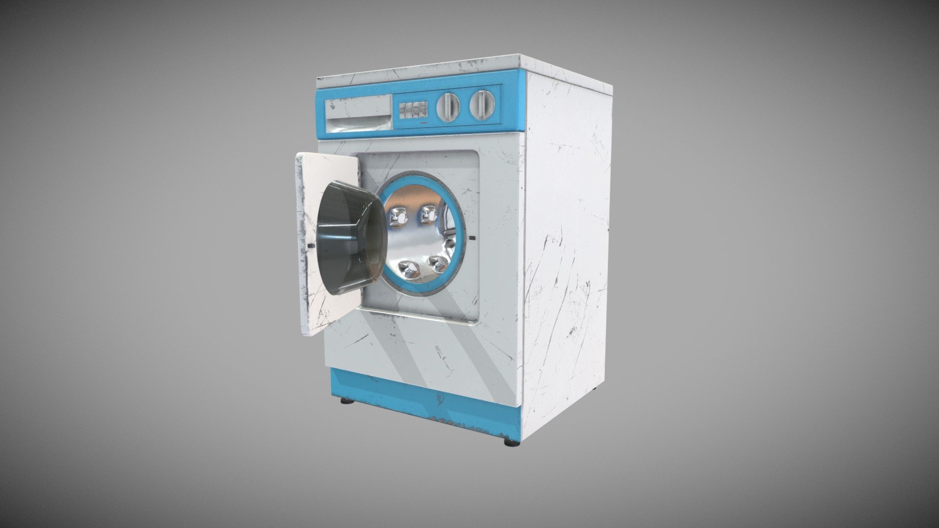 Only ONE Material&hellip; - Washing Machine Open - Buy Royalty Free 3D model by Francesco Coldesina (@topfrank2013) 3d model
