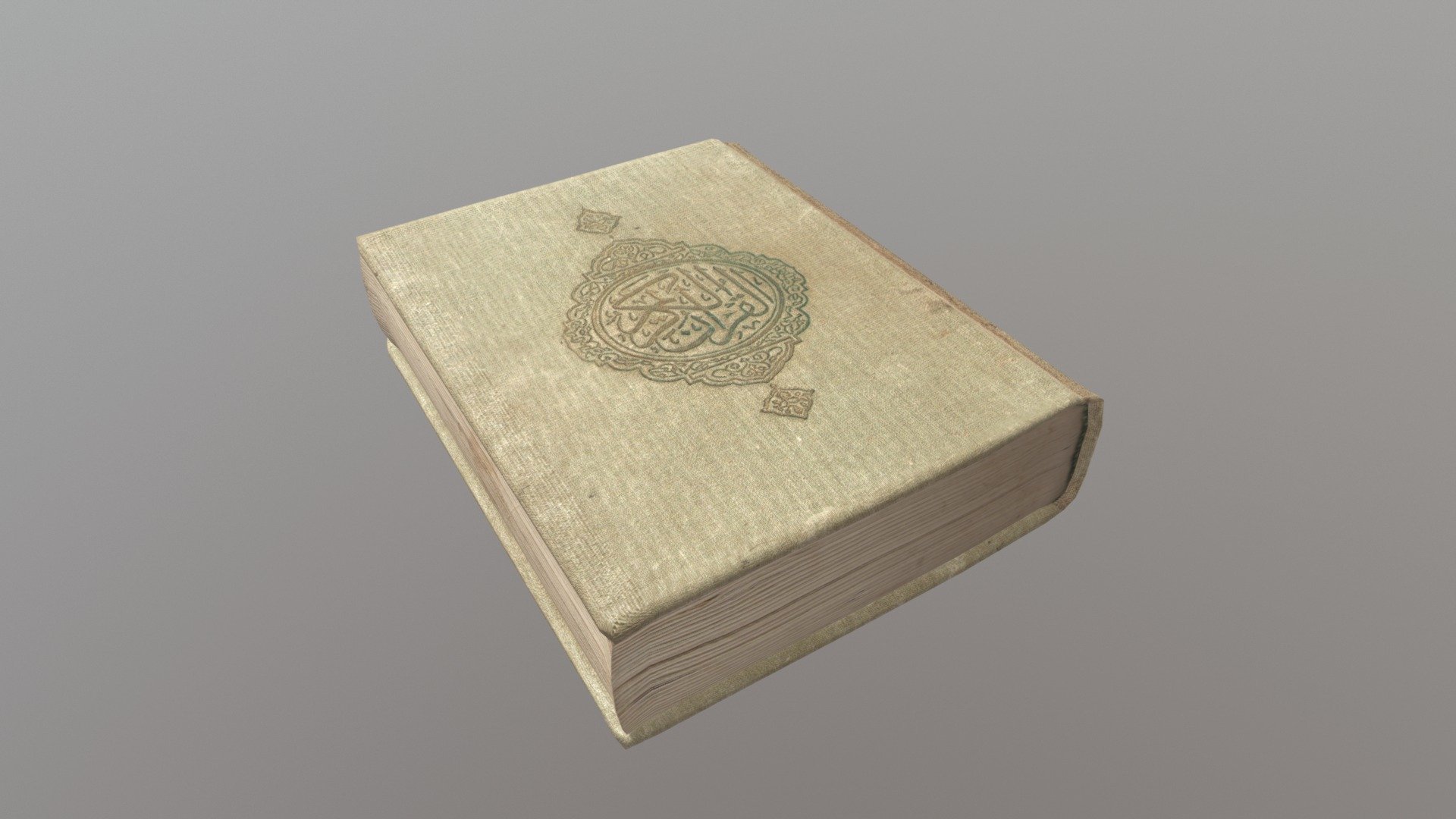 Old Book Quran - 3D model by MonSTR102 3d model